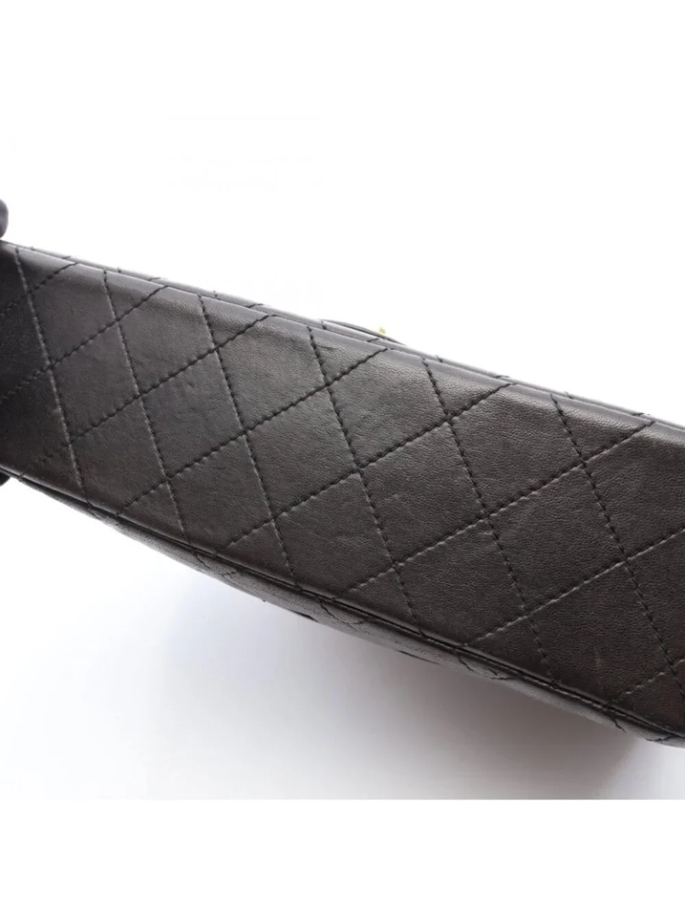 Chanel Shoulder Bag Quilted Limited Edition Double Flap Black Lambskin Chain